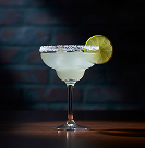 Margarita in a salt-rimmed glass