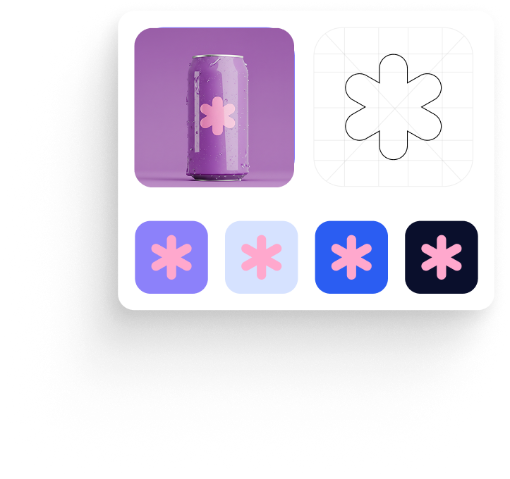 Brand color palette swatches with hex codes